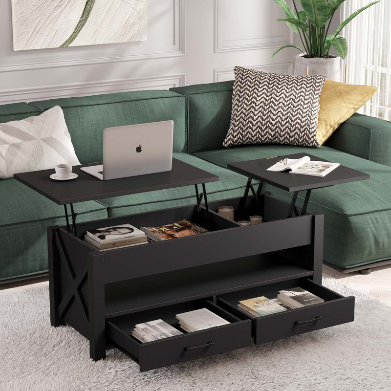 Loon Peak® Dextyn Lift Top Coffee Table with Hidden Compartment and
